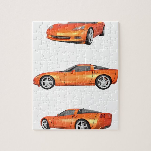 Puzzle Corvette orange : (Vertical)