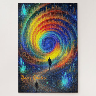 Puzzle Cosmic Journey Galaxy Rainbow Light Surreal 