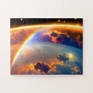 Puzzle Cosmic Pretty Rainbows Hovers Terre nuageuse Extra