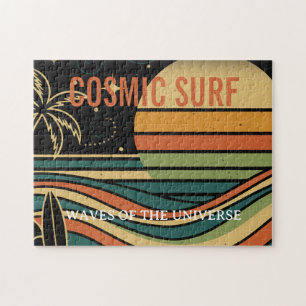 Puzzle Cosmic Surf Rétro Vague • Surf Vintage Coucher de 