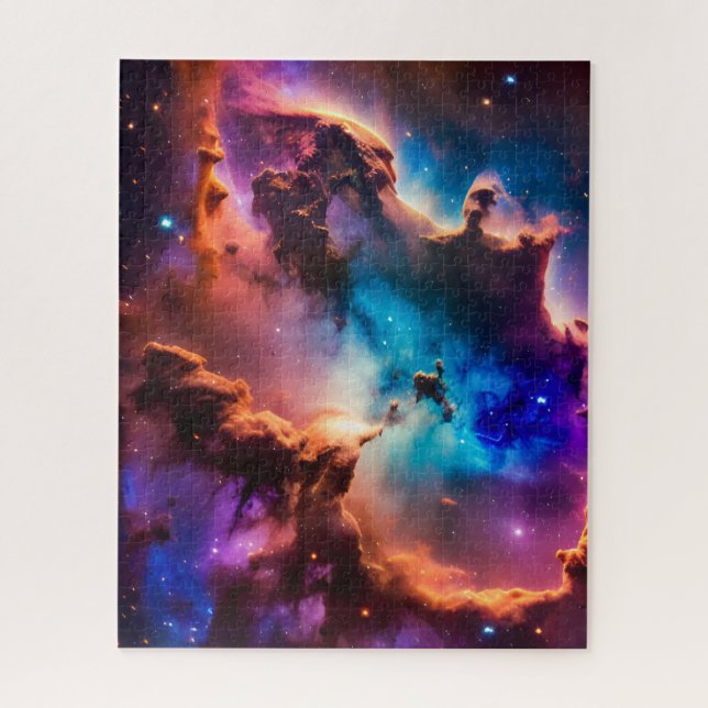Puzzle Cosmic vert rose et violet magique ciel infini (Vertical)