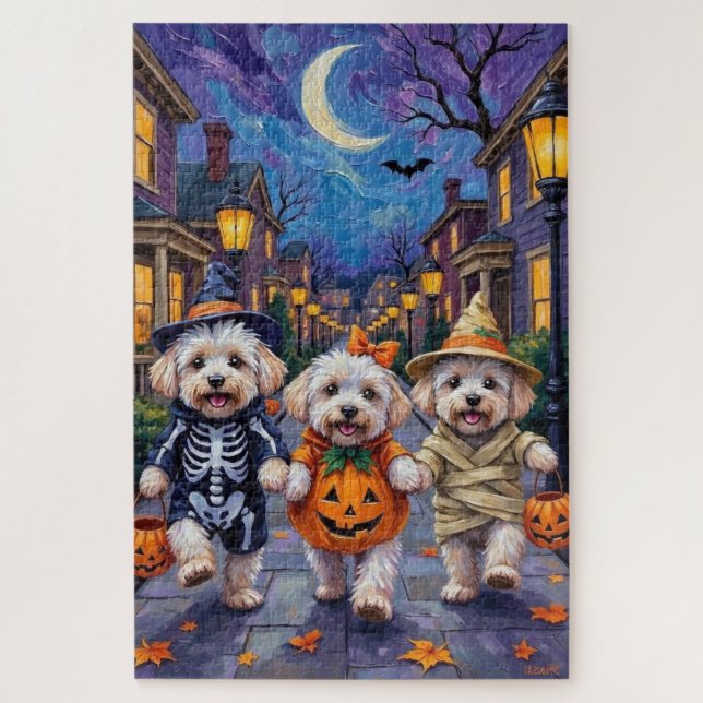 Puzzle Costumes d'Halloween Bichon Frise (Vertical)