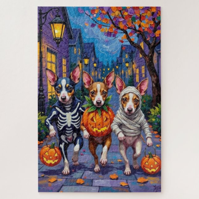 Puzzle Costumes d'Halloween de Rat Terrier (Vertical)
