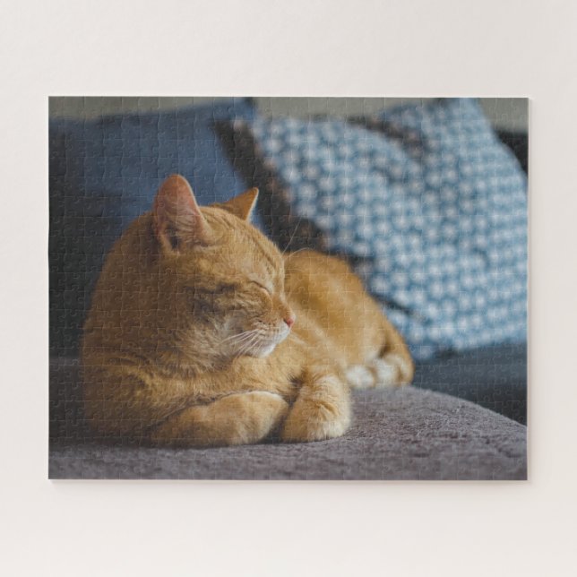 Puzzle Cosy ginger Cat (Horizontal)