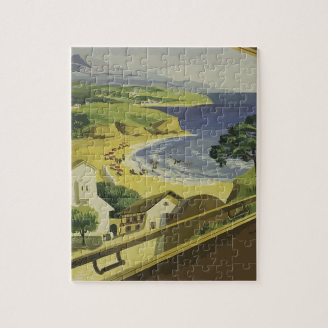 Puzzle Côte basque Vintage voyage France (Vertical)