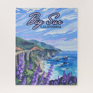 Puzzle Côte de Big Sur Californie Retro Côte Ouest