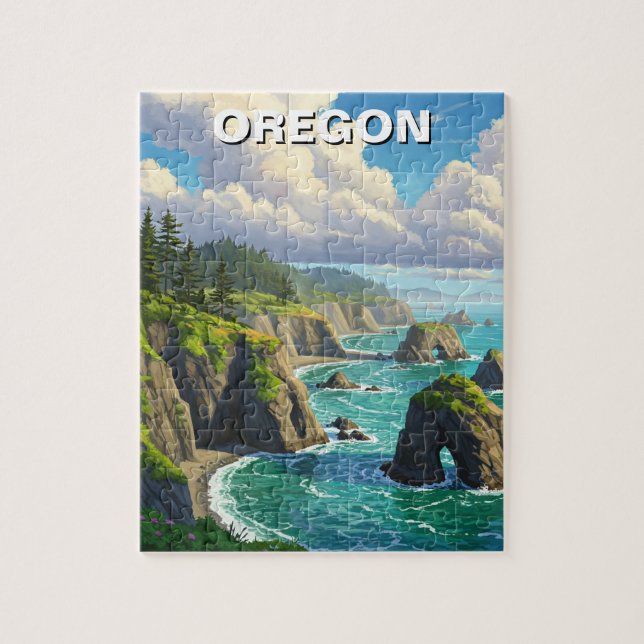 Puzzle Côte de l'Oregon Travel (Vertical)