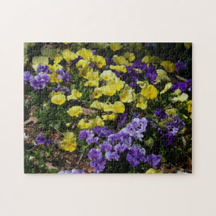 Puzzle Coteau de panneaux violets et jaunes