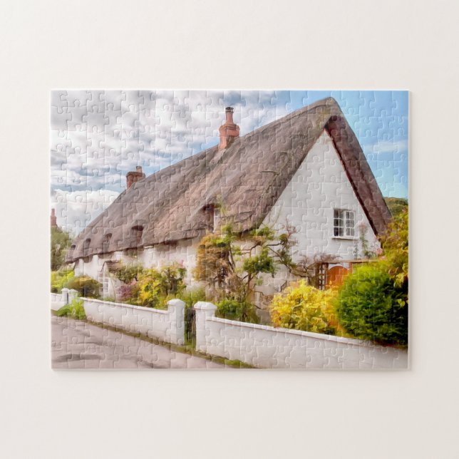Puzzle Cottage-1 couvert de chaume (Horizontal)