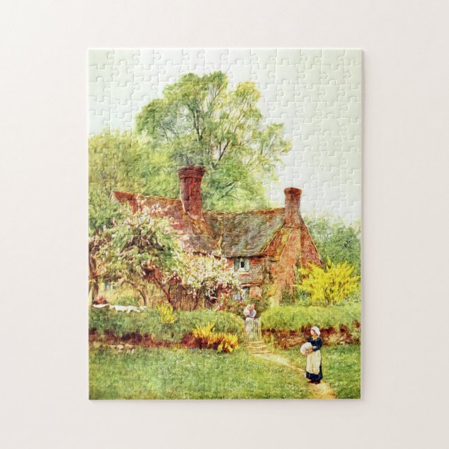 Puzzle Cottage à Chiddingfold par Helen Allingham (Vertical)