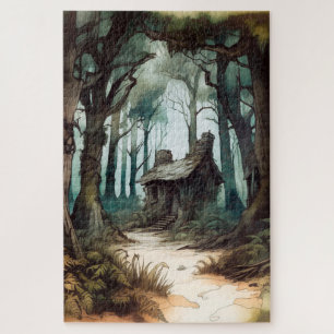 Puzzle Cottage forestier enchanté