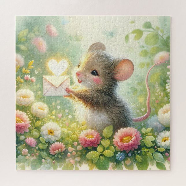 Puzzle Cottage Mouse Love Letter Meadow (Horizontal)