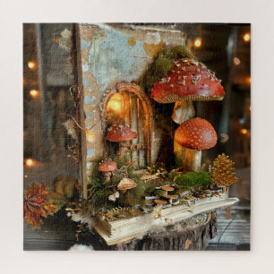 Puzzle Cottagecore Champignons de la fée livre livre de l