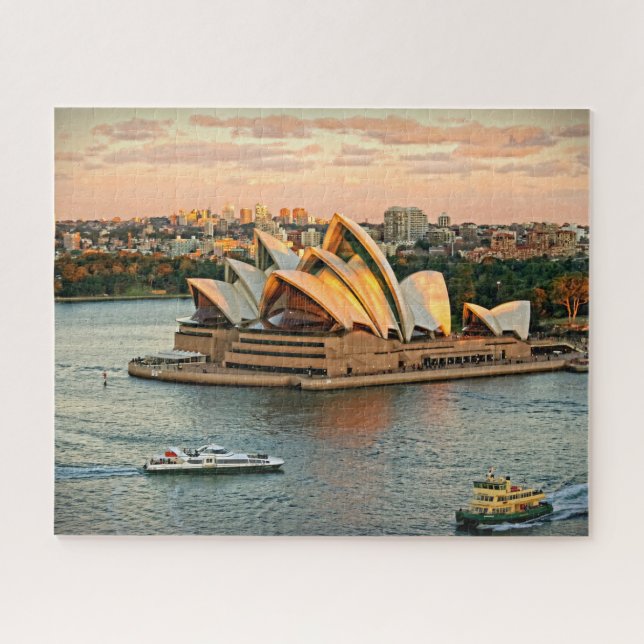 Puzzle Coucher de soleil à l'Opéra de Sydney - 16x20 - 52 (Horizontal)