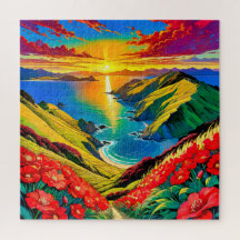 Coucher de soleil côtier