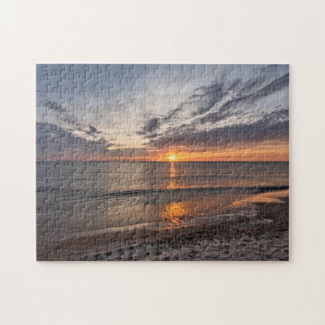 Puzzle Coucher de soleil de printemps sur le lac Michigan (Horizontal)