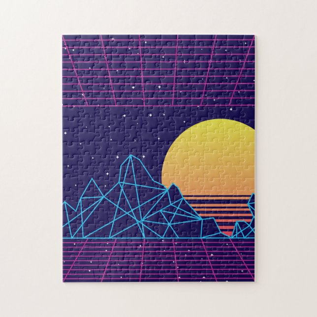 Puzzle Coucher de soleil de Vaporwave (Vertical)