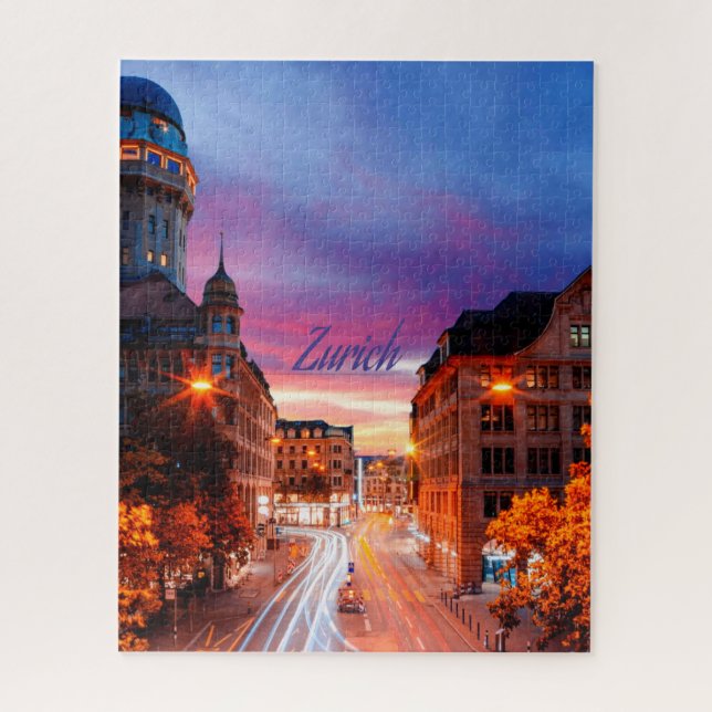 Puzzle Coucher de soleil de Zurich Suisse (Vertical)