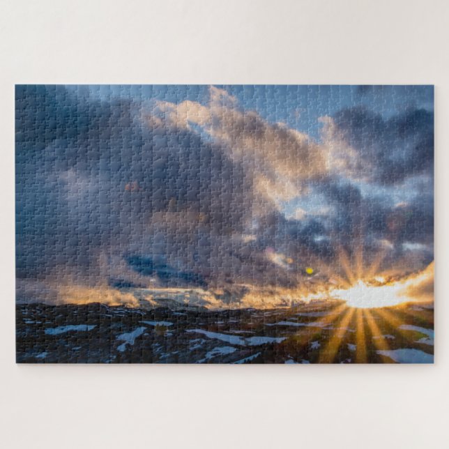 Puzzle Coucher de soleil des monts Beartooth (Horizontal)