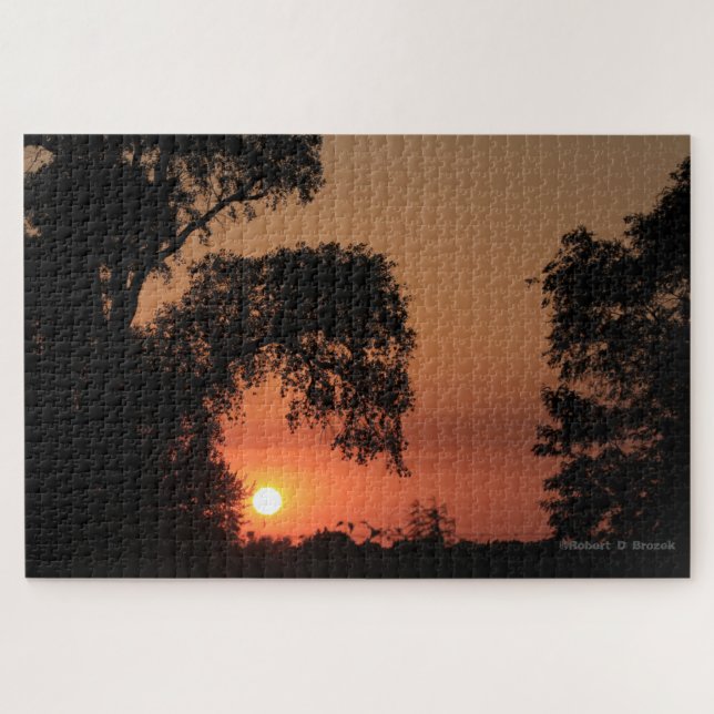 Puzzle Coucher de soleil doré du Kansas (Horizontal)
