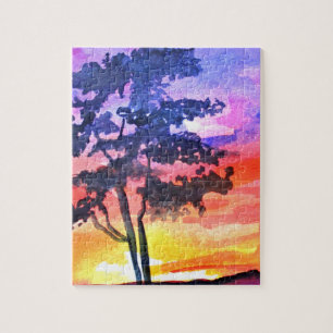 Puzzle Coucher de soleil Dream paysage aquarelle art