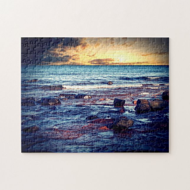 Puzzle Coucher de soleil du lac Supérieur (Horizontal)