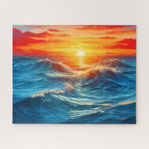 Puzzle Coucher de soleil Lever de soleil Crépuscule Vague