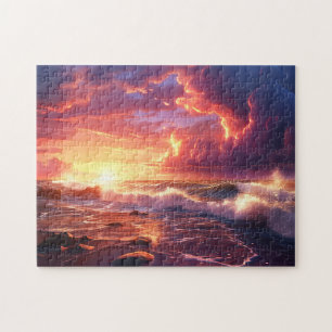 Puzzle Coucher de soleil Lever de soleil Crépuscule Vague