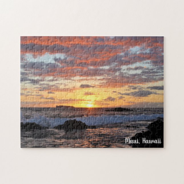 Puzzle Coucher de soleil magnifique sur la plage de Maui (Horizontal)