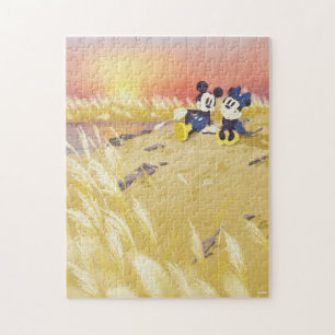 Puzzle Coucher de soleil Mickey & Minnie Beach