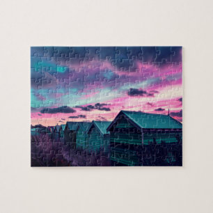 Puzzle Coucher de soleil rose