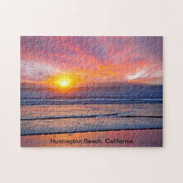 Puzzle Coucher de soleil spectaculaire à Huntington Beach (Horizontal)