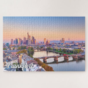 Puzzle Coucher de soleil sur Francfort, Allemagne
