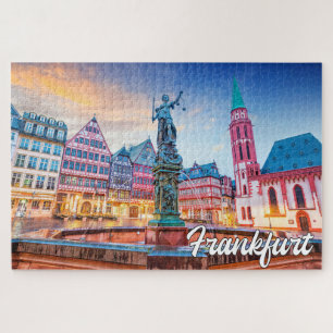Puzzle Coucher de soleil sur Francfort, Allemagne