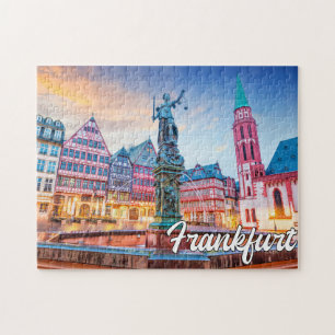 Puzzle Coucher de soleil sur Francfort, Allemagne