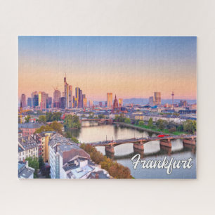 Puzzle Coucher de soleil sur Francfort, Allemagne