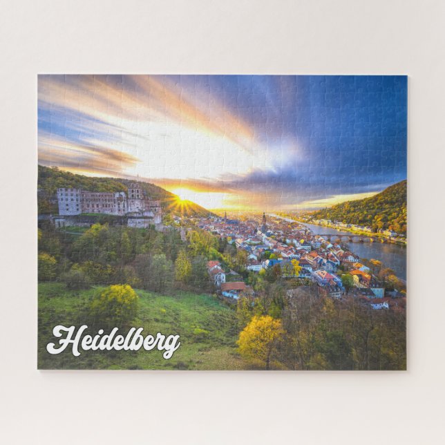 Puzzle Coucher de soleil sur Heidelberg, Allemagne (Horizontal)