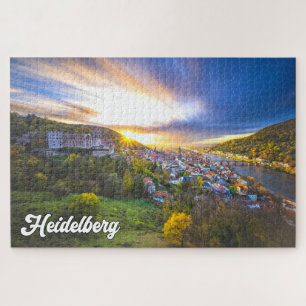 Puzzle Coucher de soleil sur Heidelberg, Allemagne