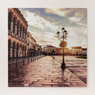 Puzzle Coucher de soleil sur la place de Padoue en Italie