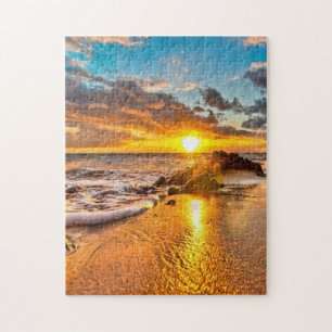 Puzzle Coucher de soleil sur la plage
