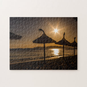 Puzzle Coucher de soleil sur la plage, Majorque, Espagne