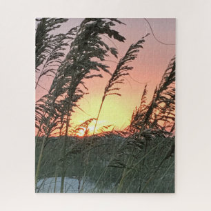 Puzzle Coucher de soleil sur l'avoine de la mer d'Anastas