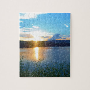 Puzzle Coucher de soleil sur le lac