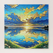 Coucher de soleil sur l'eau