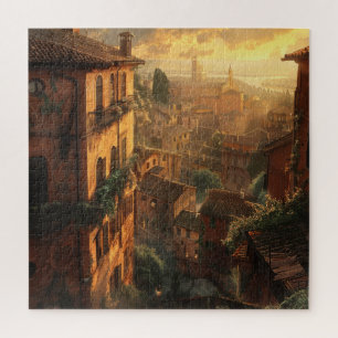 Puzzle Coucher de soleil sur les collines italiennes anti