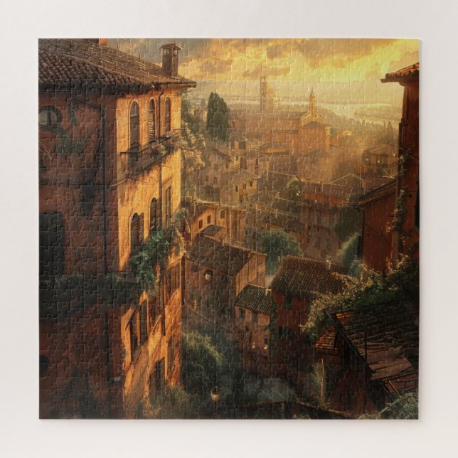 Puzzle Coucher de soleil sur les collines italiennes anti (Vertical)