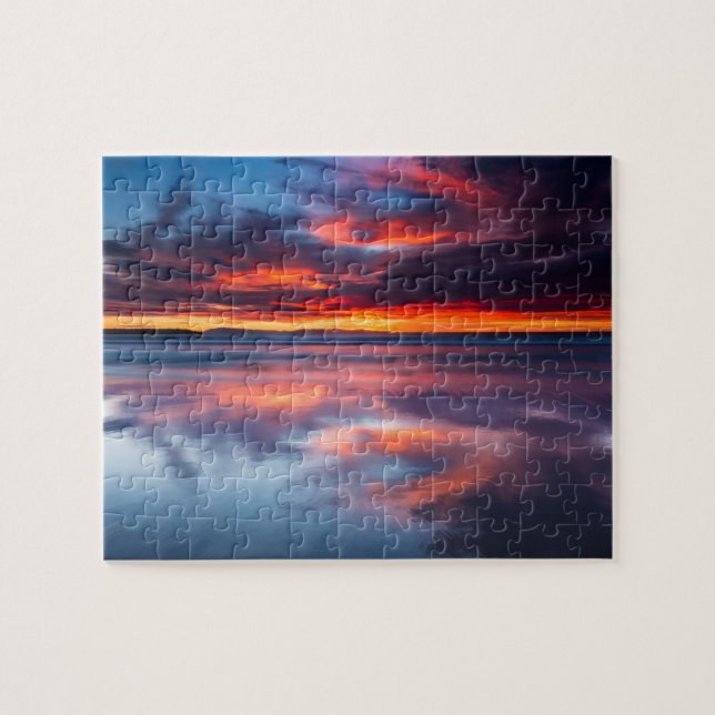 Puzzle Coucher de soleil sur les îles Anglo-Normandes, CA (Horizontal)