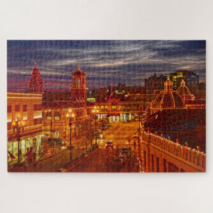 Puzzle Coucher de soleil sur les lumières du Kansas City 
