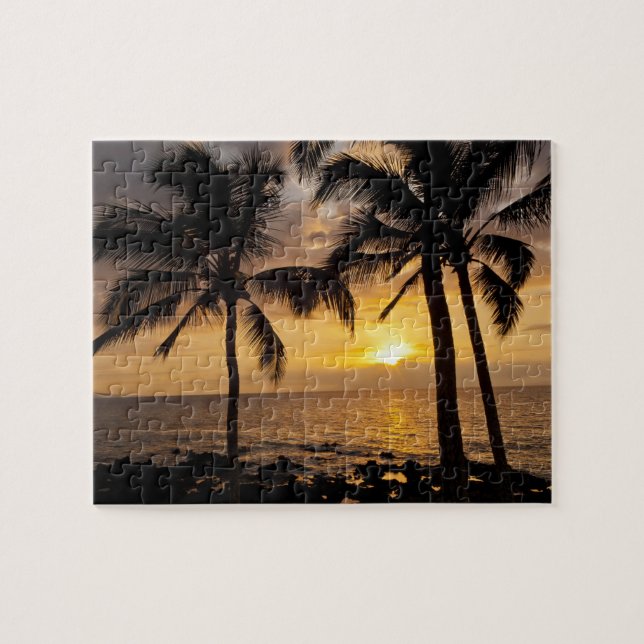 Puzzle Coucher de soleil sur les palmiers (Horizontal)