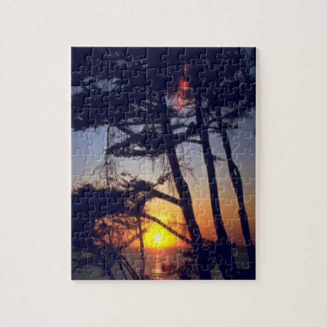 Puzzle Coucher de soleil sur l'île tropicale (Vertical)